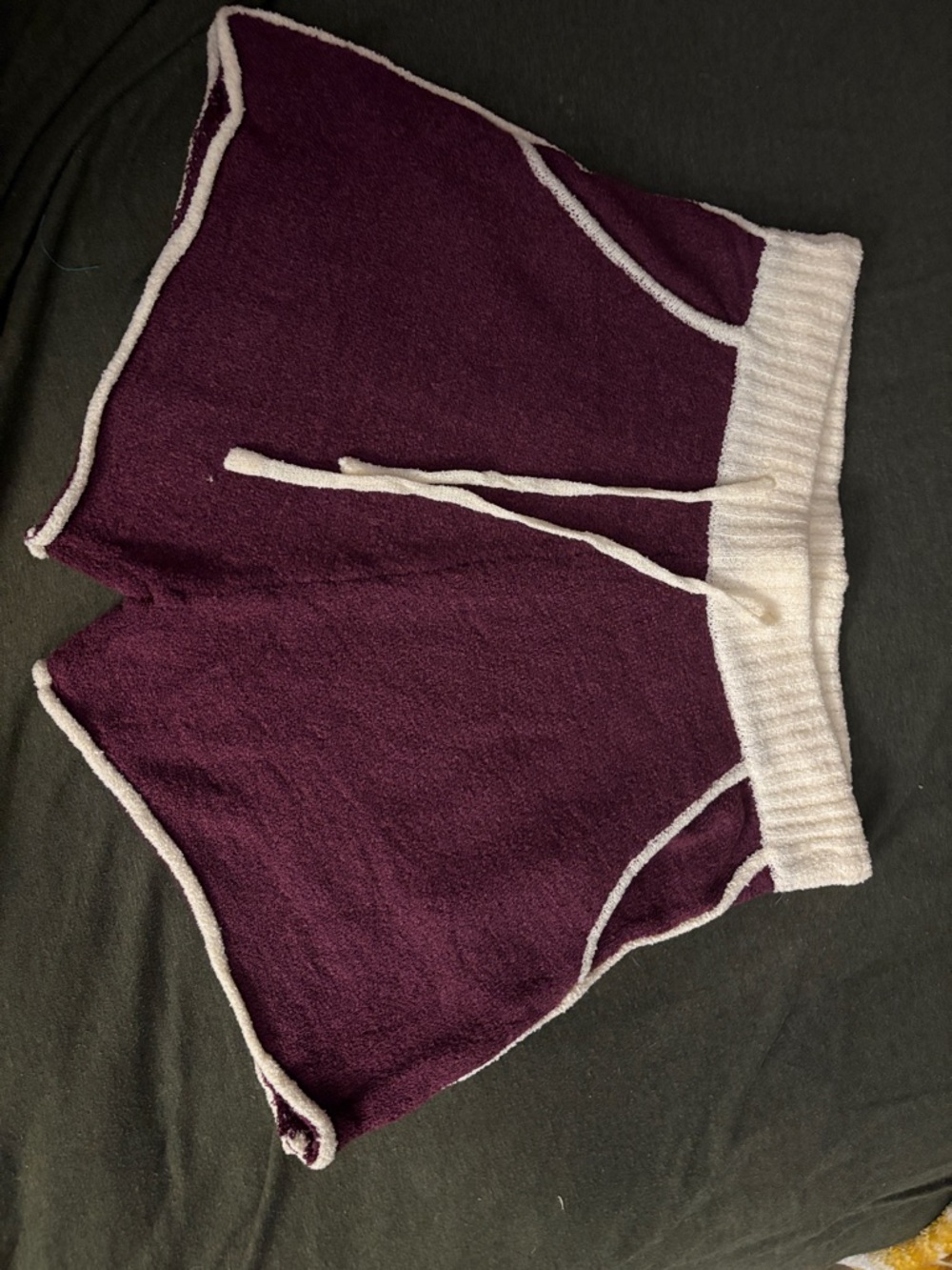 Promesa Plum Purple Athletic Shorts with Cream Trim